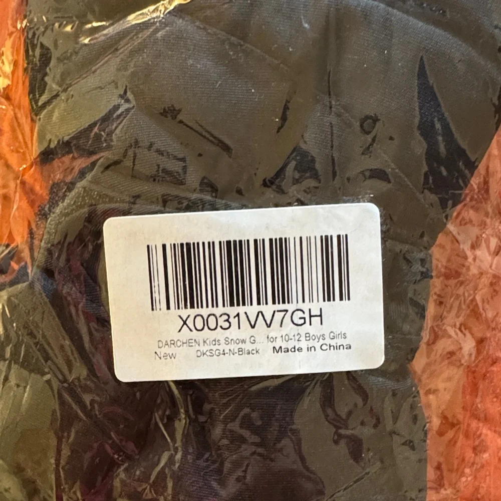 Black Kids' Snow Gloves